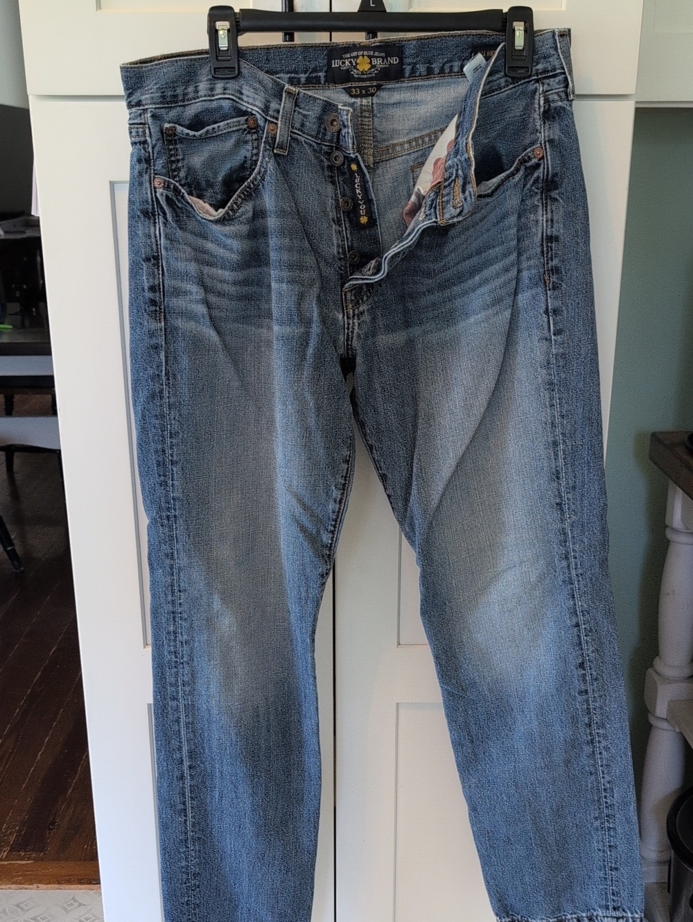 Lucky Brand Men’s 121 Heritage Slim Jeans 34x 30- Light Blue